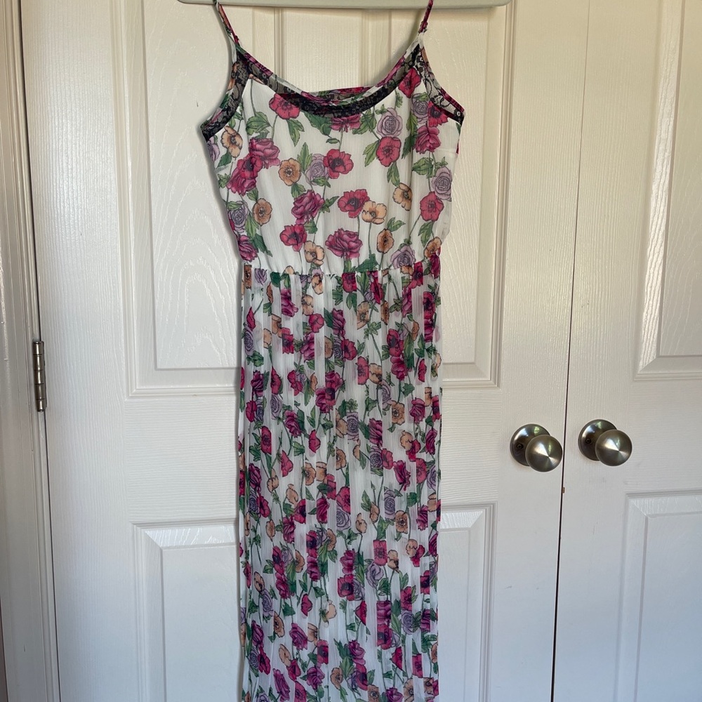 Lauren Conrad pleated floral dress, XS